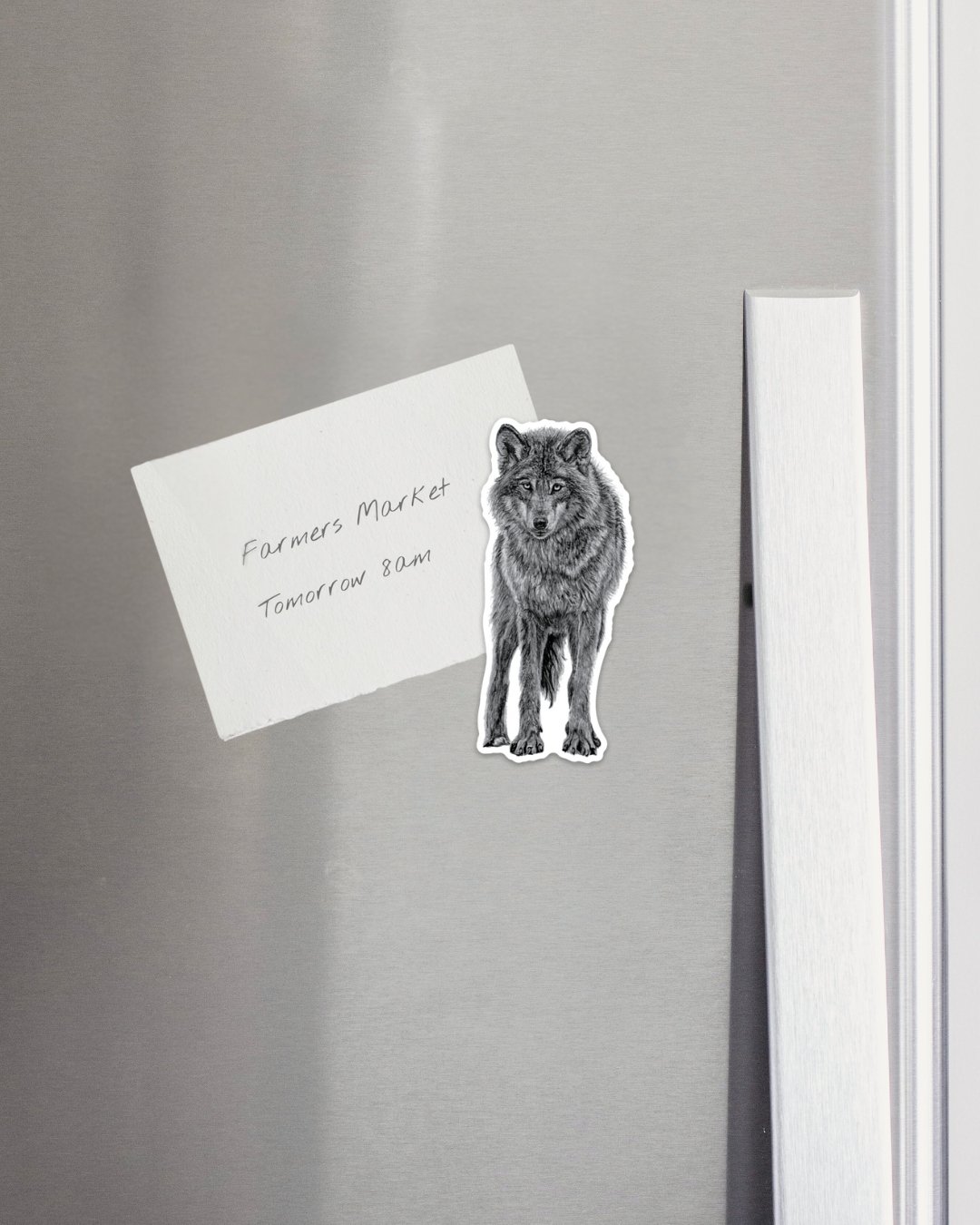 Wolf Magnet | Canadian Artist | Pen On Paper Co | Kelowna